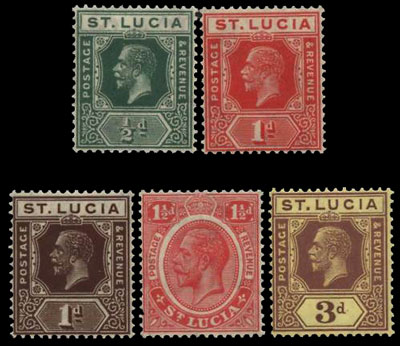 St.Lucia, Scott 76-79, 84